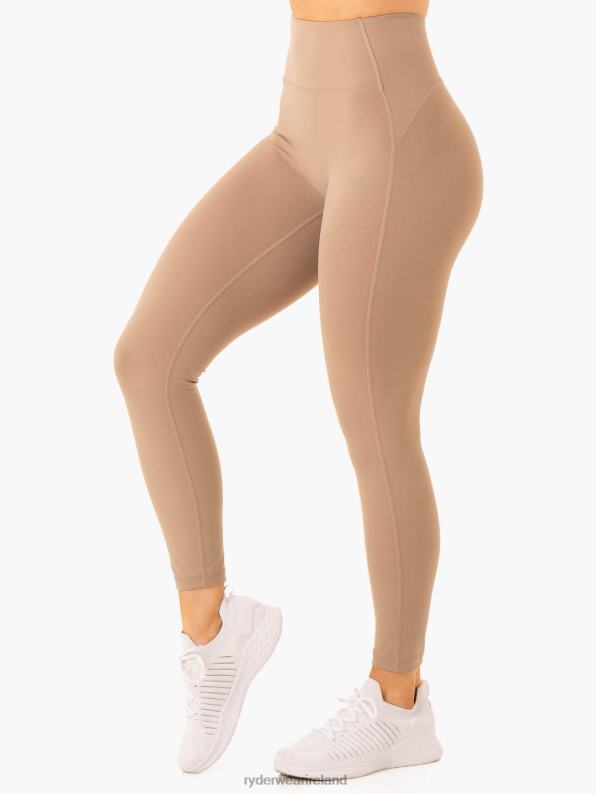 Ryderwear Nkd Frame High Waisted Leggings Latte Women Clothing 4Z2T79