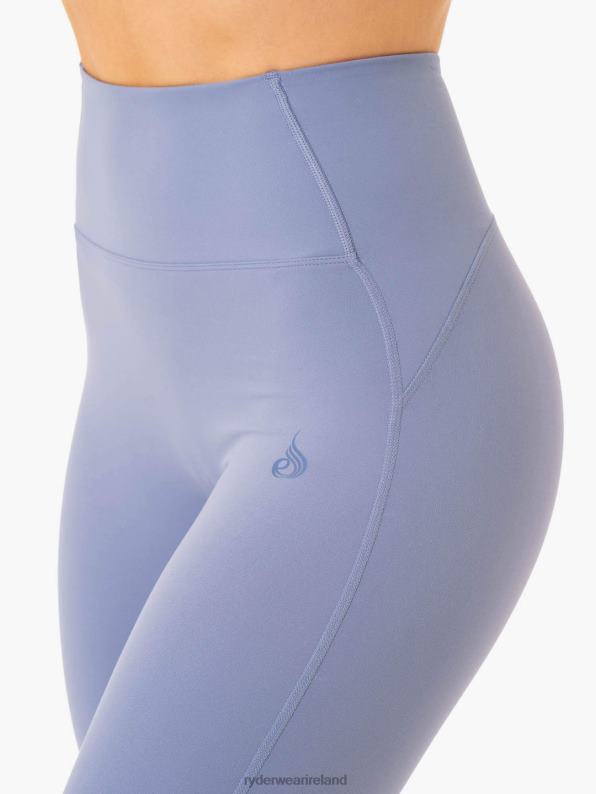 Ryderwear Nkd Frame High Waisted Leggings Stonewash Blue Women Clothing 4Z2T78