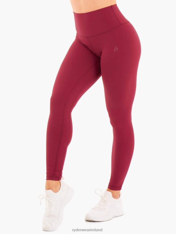 Ryderwear Nkd High Waisted Leggings Berry Red Women Clothing 4Z2T173