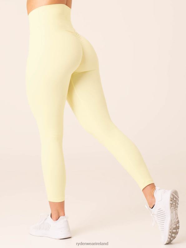 Ryderwear Nkd High Waisted Scrunch Leggings Lemon Women Clothing 4Z2T23
