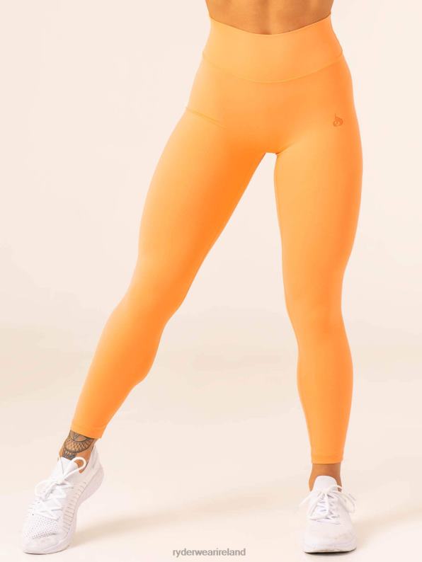 Ryderwear Nkd High Waisted Scrunch Leggings Orange Sherbet Women Clothing 4Z2T29