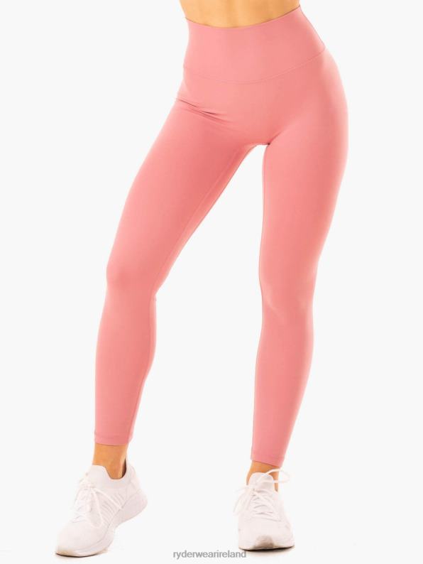 Ryderwear Nkd Refine High Waisted Leggings Dusty Pink Women Clothing 4Z2T97