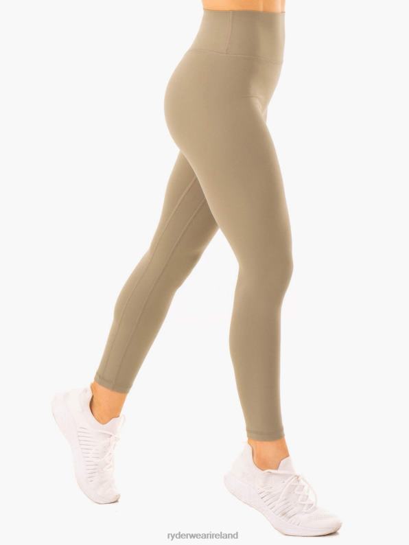 Ryderwear Nkd Refine High Waisted Leggings Khaki Women Clothing 4Z2T98
