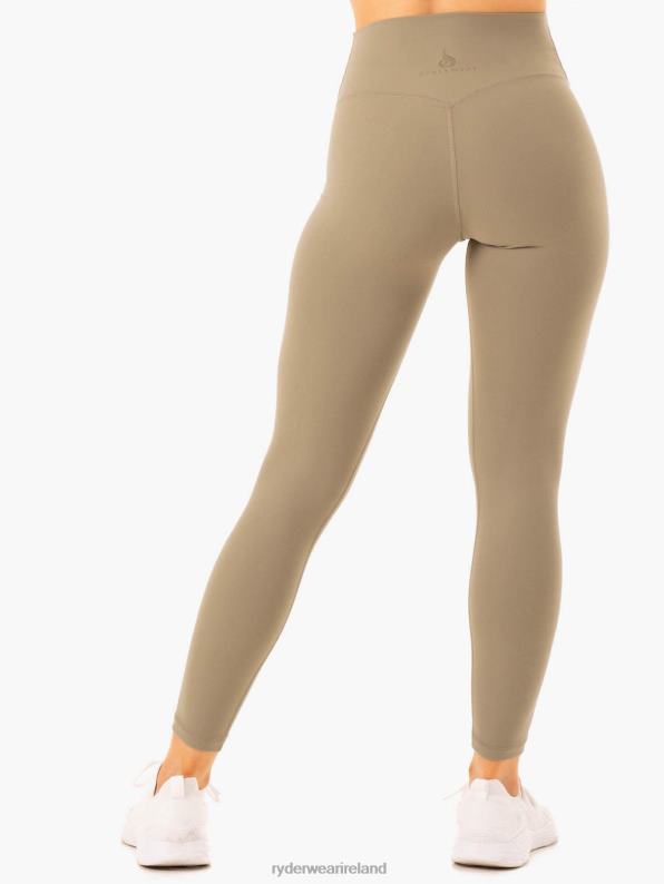 Ryderwear Nkd Refine High Waisted Leggings Khaki Women Clothing 4Z2T98
