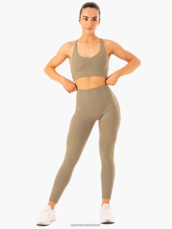 Ryderwear Nkd Refine High Waisted Leggings Khaki Women Clothing 4Z2T98