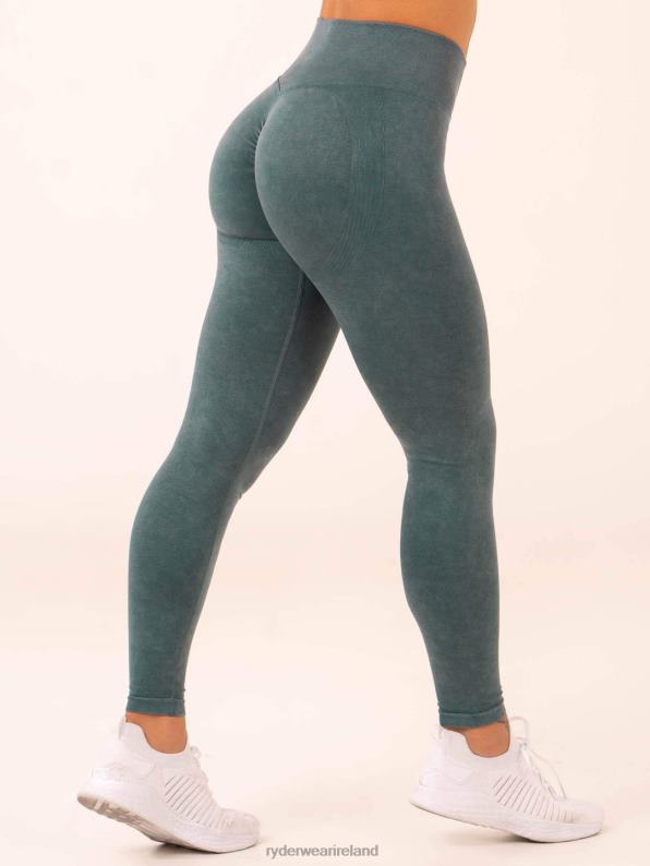 Ryderwear Stonewash Scrunch Seamless Leggings Petrol Stonewash Women Clothing 4Z2T8