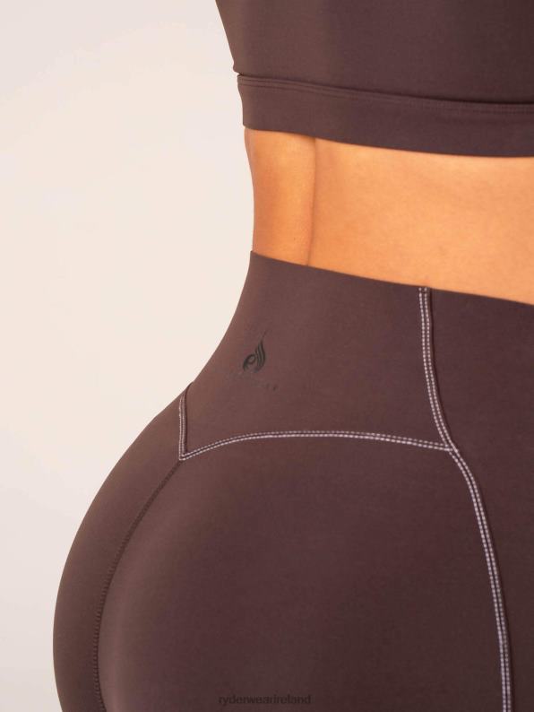 Ryderwear Stride High Waisted Leggings Chocolate Women Clothing 4Z2T34