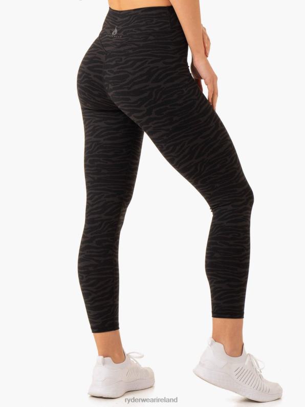 Ryderwear Transform High Waisted Leggings Black Zebra Women Clothing 4Z2T70