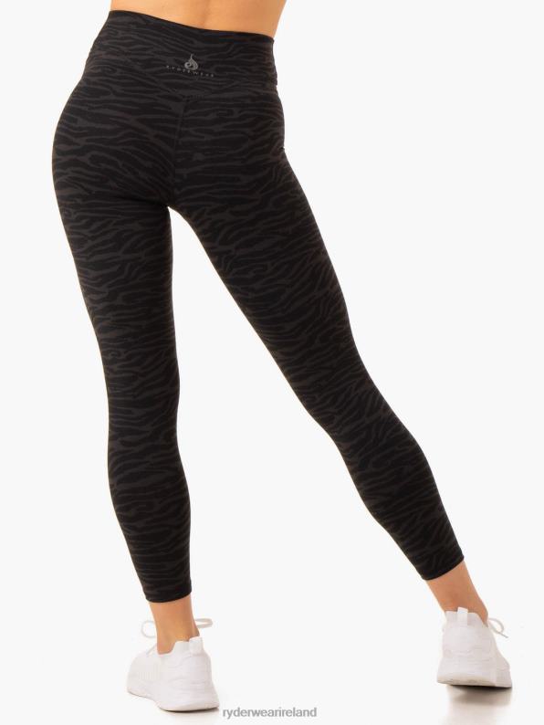Ryderwear Transform High Waisted Leggings Black Zebra Women Clothing 4Z2T70