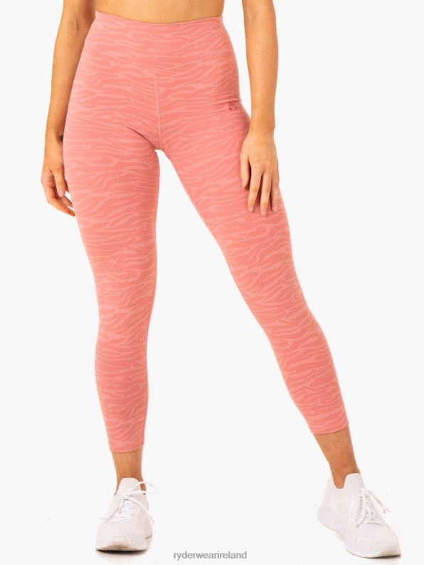 Ryderwear Transform High Waisted Leggings Pink Zebra Women Clothing 4Z2T68