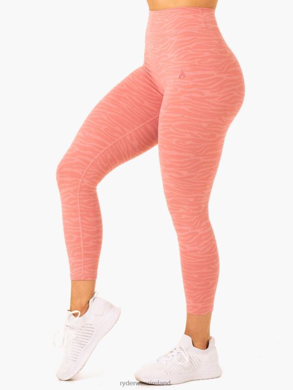 Ryderwear Transform High Waisted Leggings Pink Zebra Women Clothing 4Z2T68