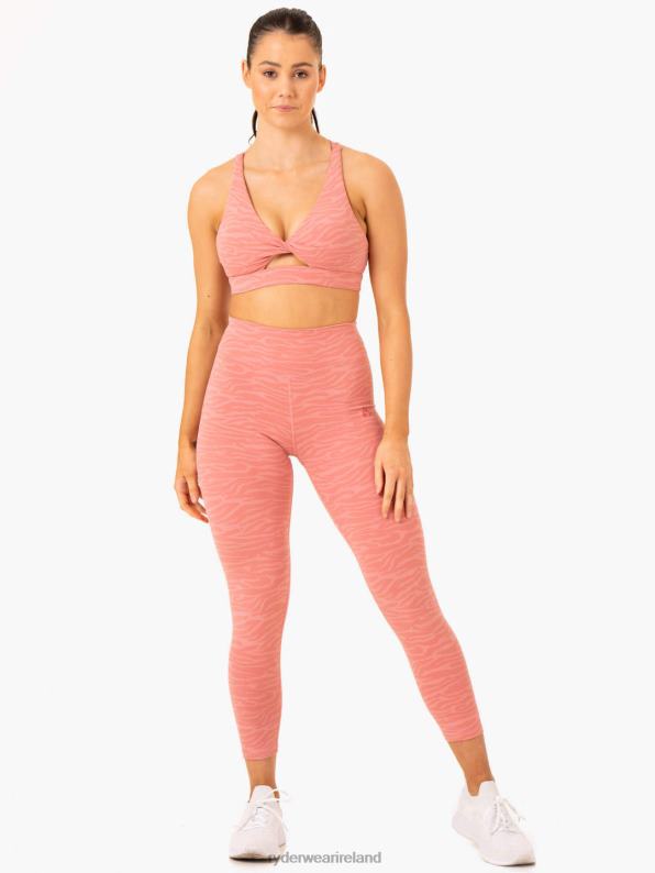 Ryderwear Transform High Waisted Leggings Pink Zebra Women Clothing 4Z2T68
