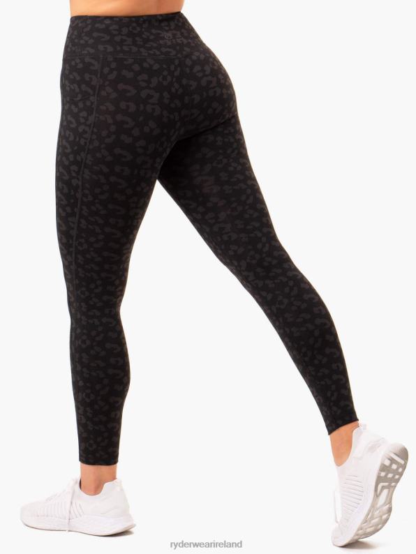 Ryderwear Ultra High Waisted Pocket Leggings Black Leopard Women Clothing 4Z2T120
