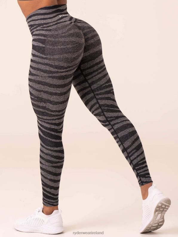 Ryderwear Zebra Seamless Leggings Grey Marl/Black Zebra Women Clothing 4Z2T21
