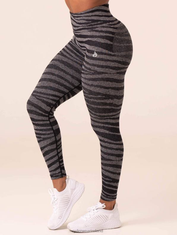 Ryderwear Zebra Seamless Leggings Grey Marl/Black Zebra Women Clothing 4Z2T21
