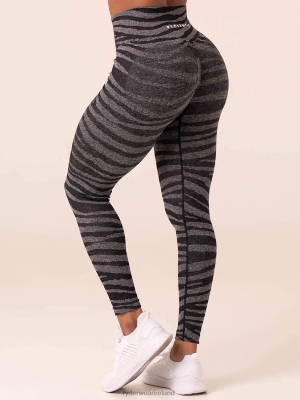 Ryderwear Zebra Seamless Leggings Grey Marl/Black Zebra Women Clothing 4Z2T21