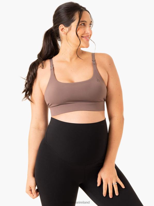 Ryderwear Active Bump Sports Bra Chocolate Women Clothing 4Z2T296