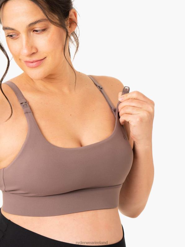 Ryderwear Active Bump Sports Bra Chocolate Women Clothing 4Z2T296