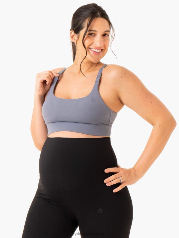 Ryderwear Active Bump Sports Bra Steel Blue Women Clothing 4Z2T295