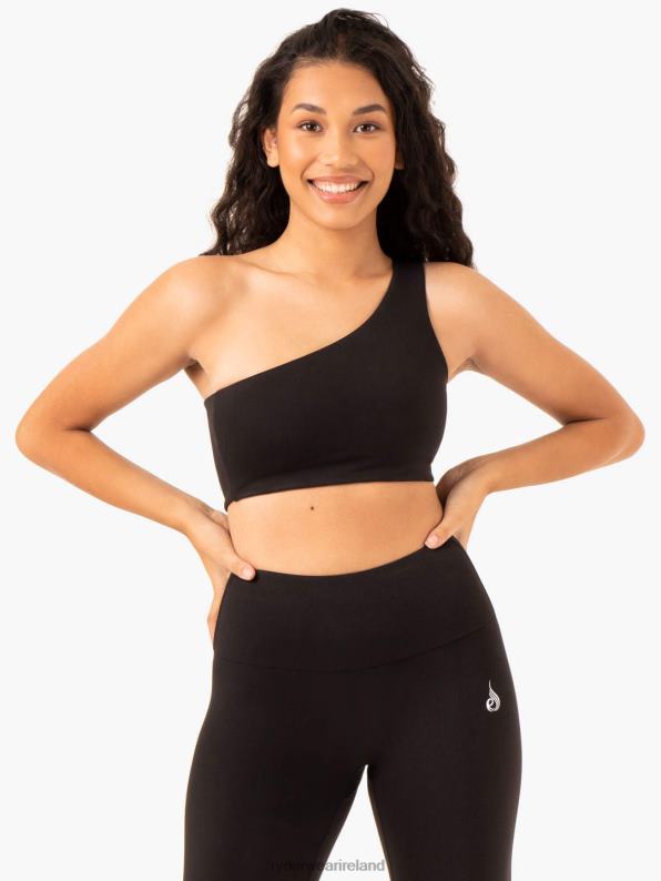 Ryderwear Adapt One Shoulder Sports Bra Black Women Clothing 4Z2T439