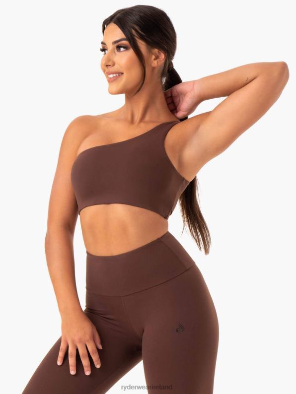 Ryderwear Adapt One Shoulder Sports Bra Chocolate Women Clothing 4Z2T422
