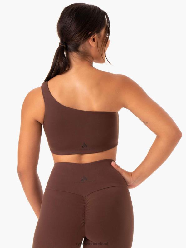 Ryderwear Adapt One Shoulder Sports Bra Chocolate Women Clothing 4Z2T422