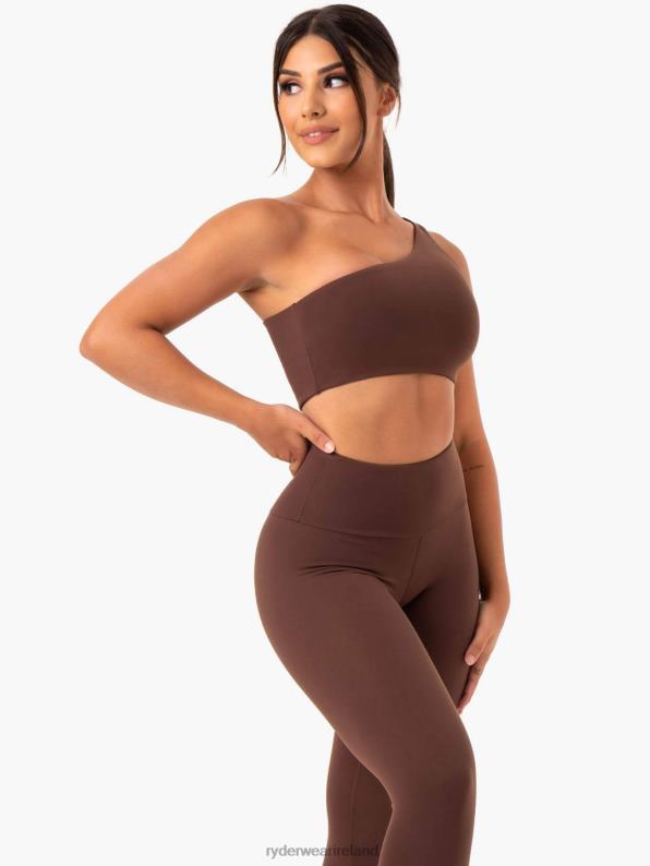 Ryderwear Adapt One Shoulder Sports Bra Chocolate Women Clothing 4Z2T422
