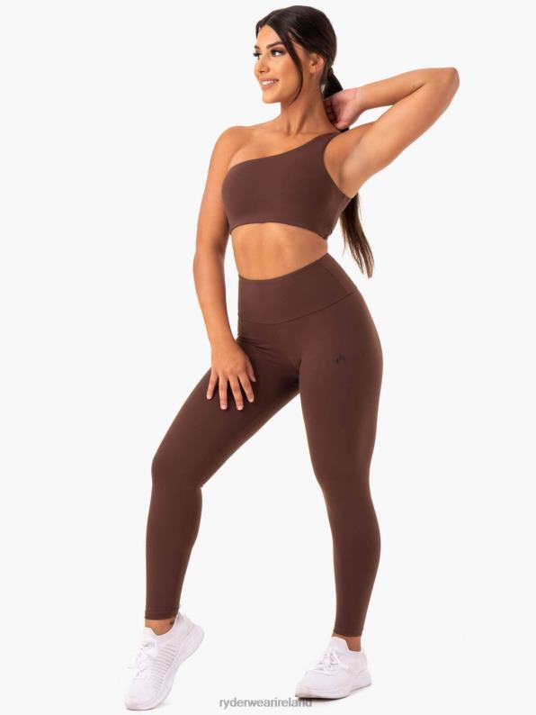 Ryderwear Adapt One Shoulder Sports Bra Chocolate Women Clothing 4Z2T422