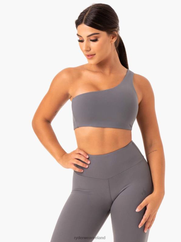 Ryderwear Adapt One Shoulder Sports Bra Grey Women Clothing 4Z2T424