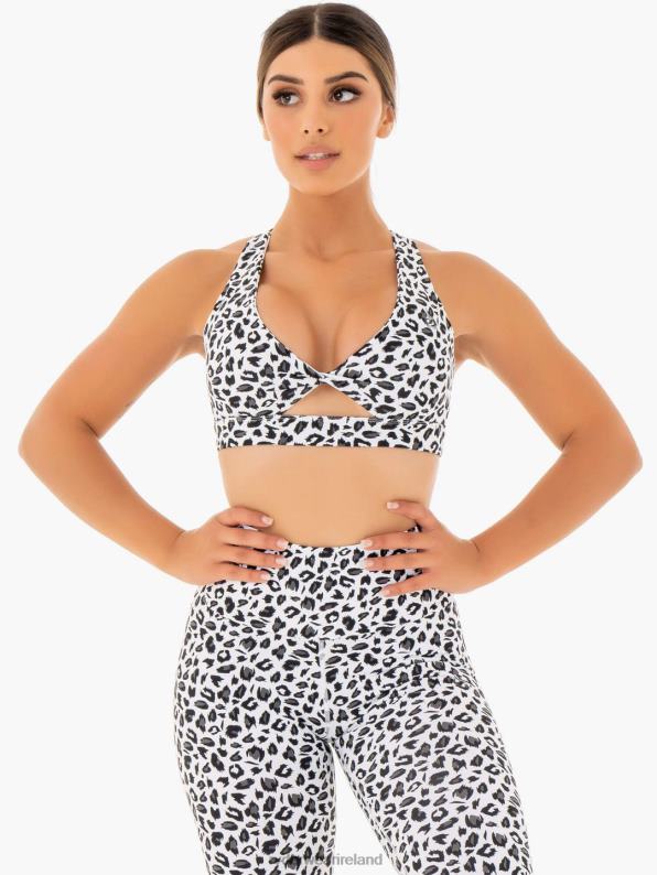 Ryderwear Adapt Twist Sports Bra Snow Leopard Women Clothing 4Z2T442