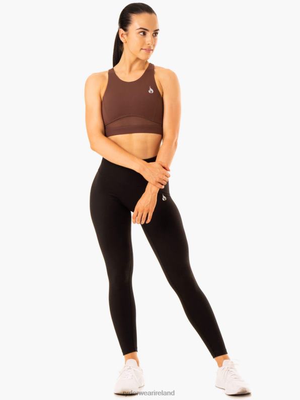 Ryderwear Amazon Mesh Sports Bra Chocolate Women Clothing 4Z2T358