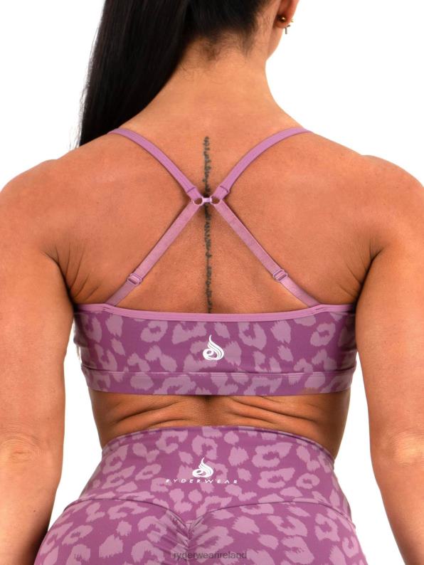 Ryderwear Animal Sports Bra Leopard Purple Women Clothing 4Z2T510