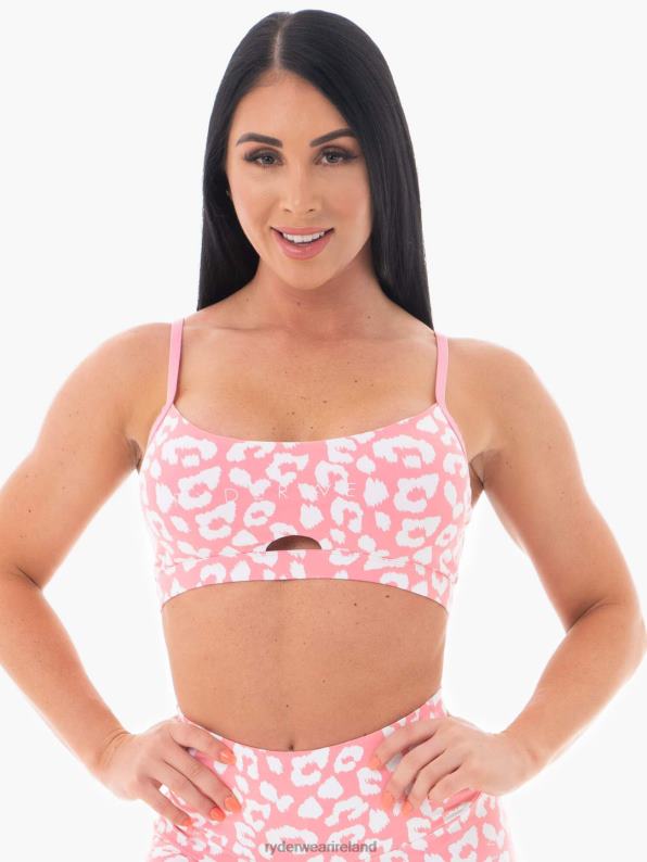 Ryderwear Animal Sports Bra Pink Leopard Women Clothing 4Z2T508