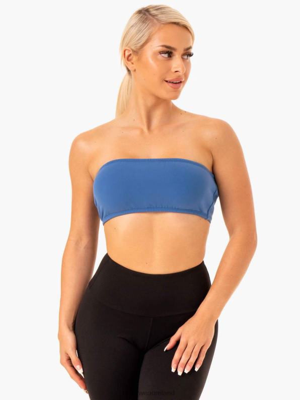 Ryderwear Bandeau Sports Bra Blue Women Clothing 4Z2T398