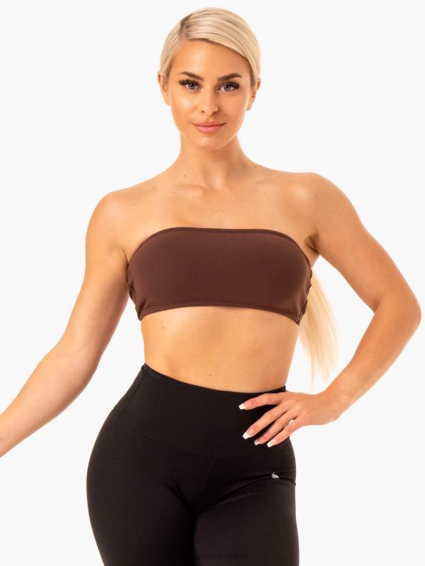 Ryderwear Bandeau Sports Bra Chocolate Women Clothing 4Z2T399