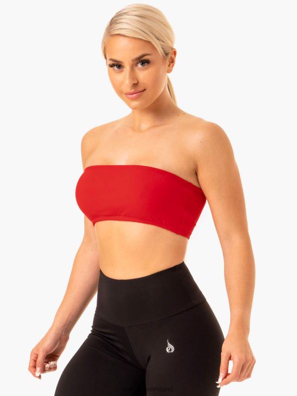 Ryderwear Bandeau Sports Bra Red Women Clothing 4Z2T397
