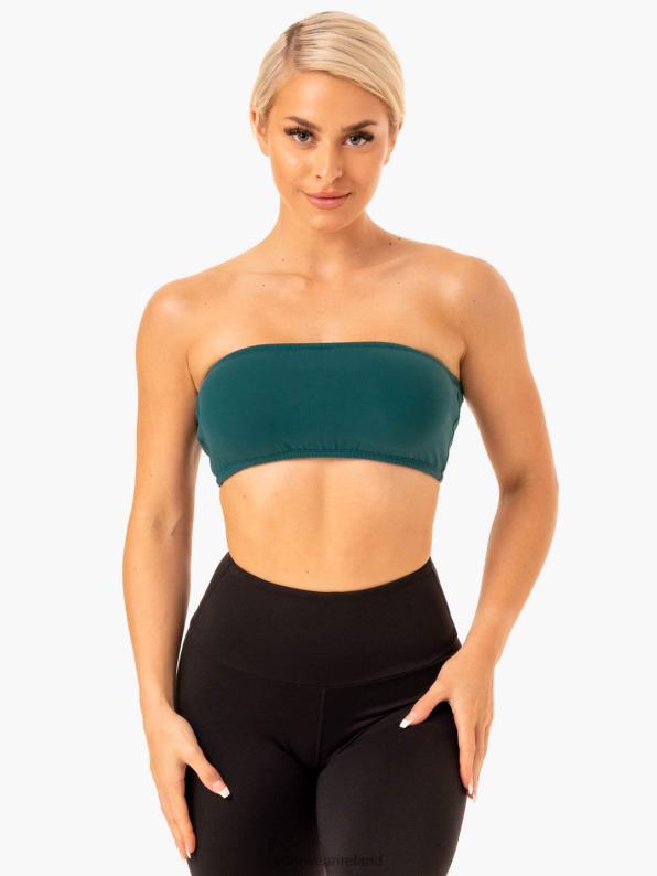 Ryderwear Bandeau Sports Bra Teal Women Clothing 4Z2T401