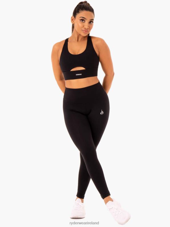 Ryderwear Base Racer Back Sports Bra Black Women Clothing 4Z2T415