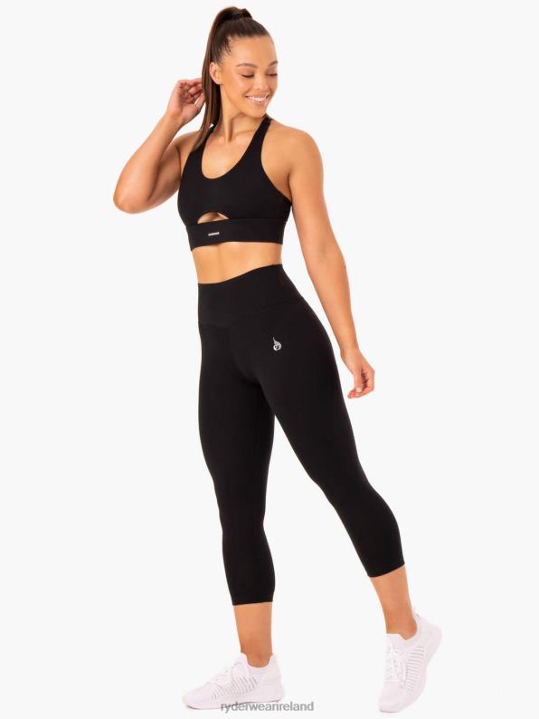 Ryderwear Base Racer Back Sports Bra Black Women Clothing 4Z2T415