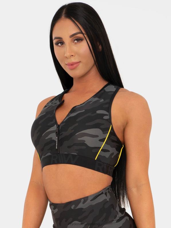 Ryderwear Bfcamo Zip Up Sports Bra Camo Women Clothing 4Z2T506