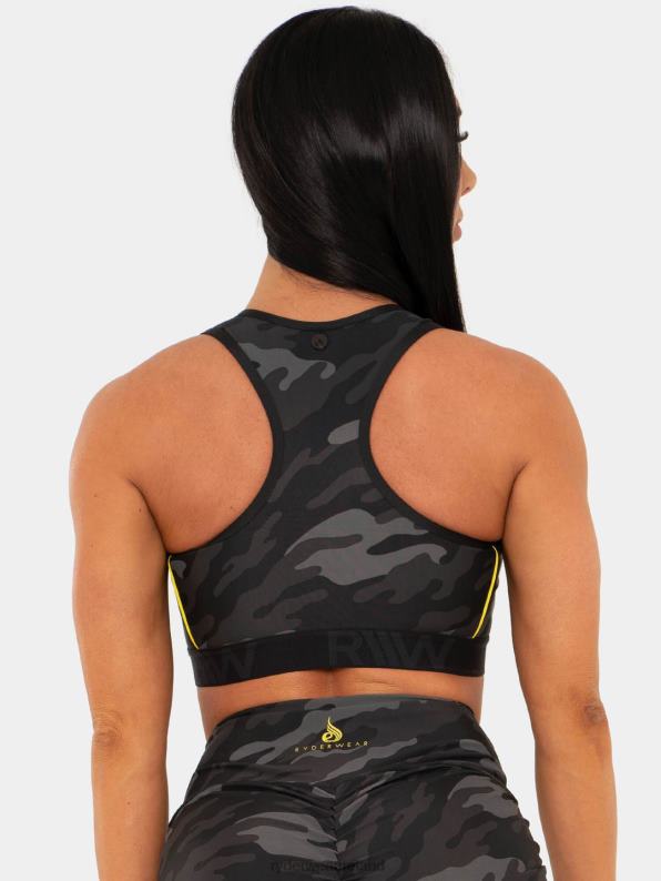 Ryderwear Bfcamo Zip Up Sports Bra Camo Women Clothing 4Z2T506