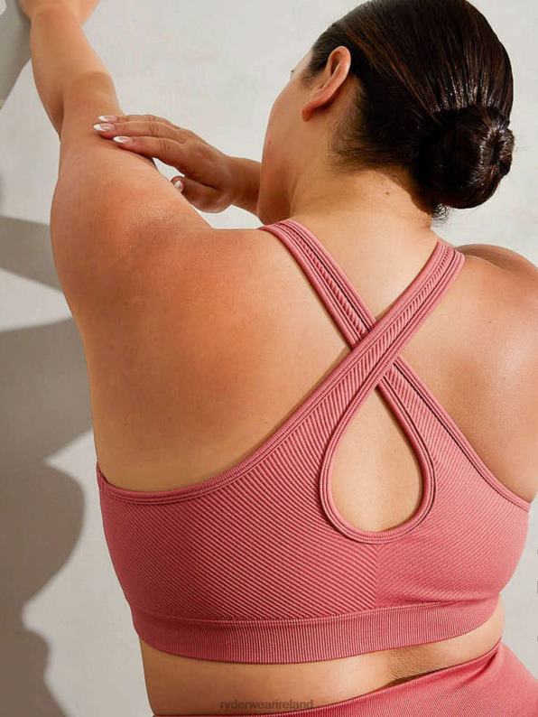 Ryderwear Circuit Rib Seamless Sports Bra Dusty Red Women Clothing 4Z2T269