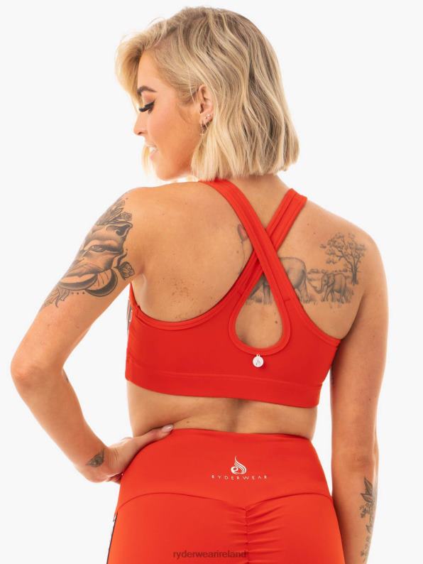 Ryderwear Courtside Sports Bra Orange Red Women Clothing 4Z2T502