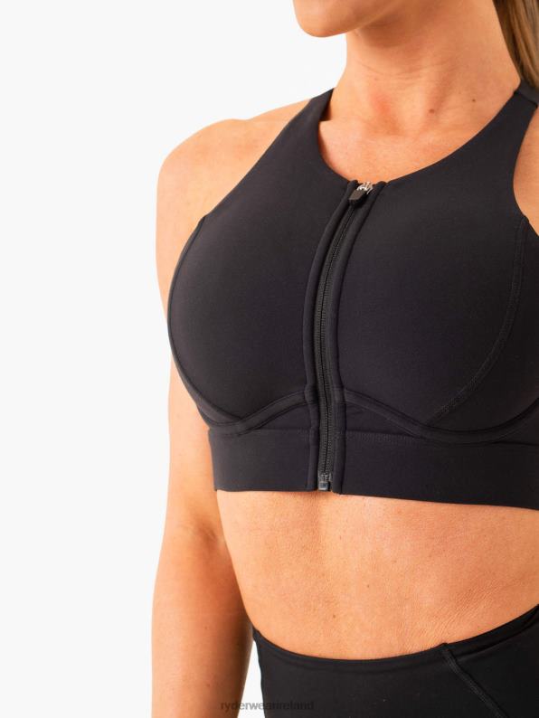 Ryderwear Critical High Impact Sports Bra Black Women Clothing 4Z2T299