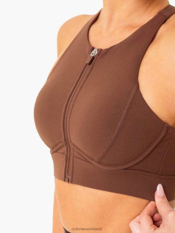 Ryderwear Critical High Impact Sports Bra Chocolate Women Clothing 4Z2T298