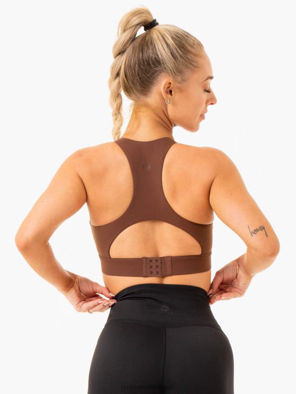 Ryderwear Critical High Impact Sports Bra Chocolate Women Clothing 4Z2T298