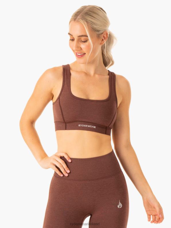 Ryderwear Enhance Seamless Sports Bra Chocolate Women Clothing 4Z2T337
