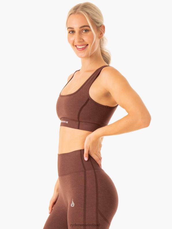 Ryderwear Enhance Seamless Sports Bra Chocolate Women Clothing 4Z2T337