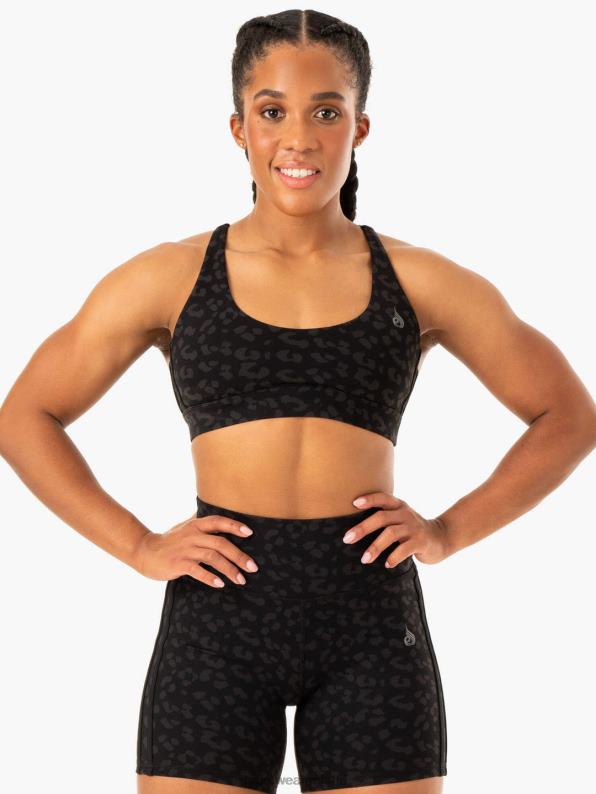 Ryderwear Evolution Sports Bra Black Leopard Women Clothing 4Z2T352