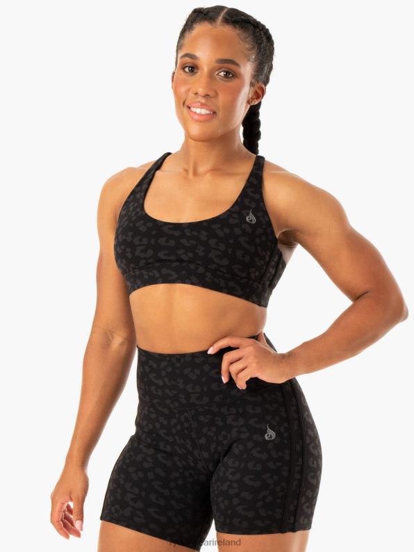 Ryderwear Evolution Sports Bra Black Leopard Women Clothing 4Z2T352